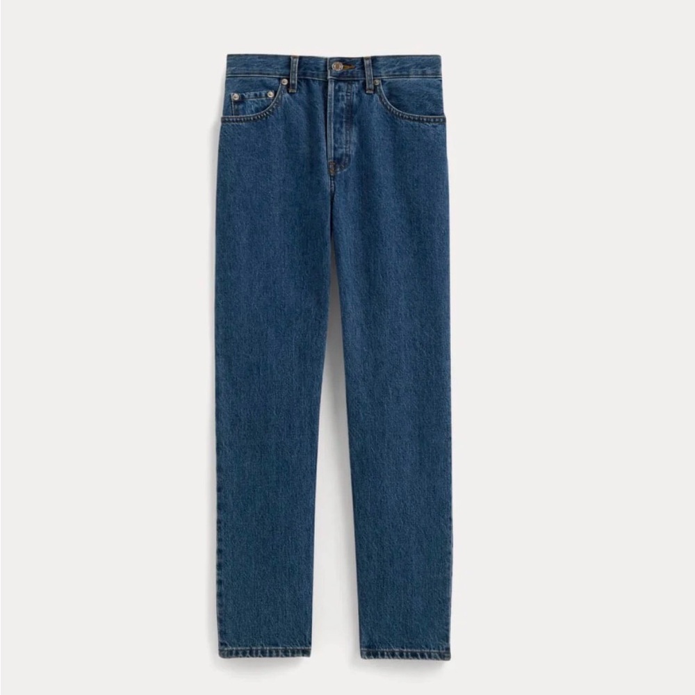 Everlane 100% Organic Cotton Denim, 90’s Cheeky, Size 27, Deep Atlantic Wash - Picture 4 of 9